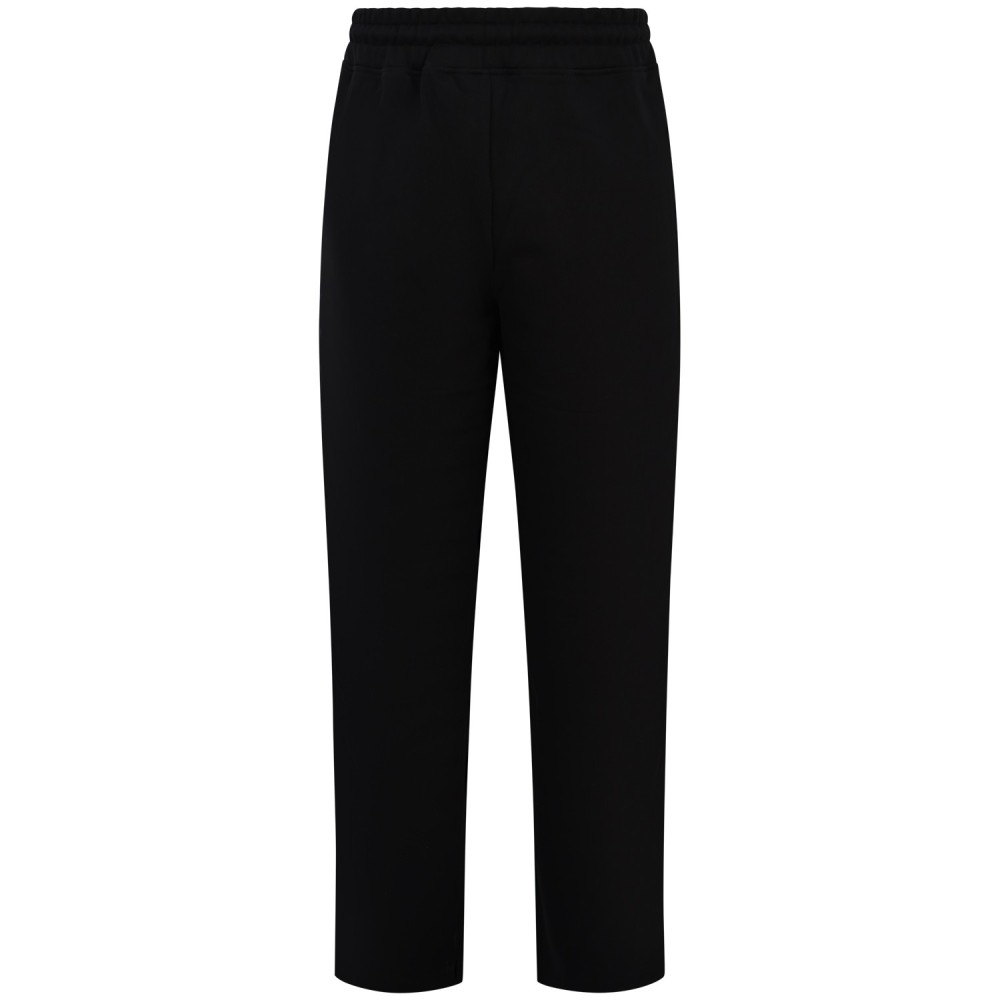 Pantalone tuta nero con mini logo per uomo