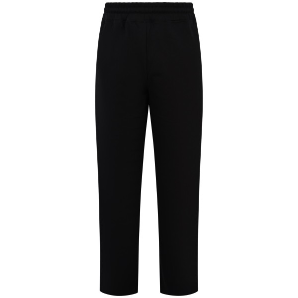 Pantalone tuta nero con mini logo per uomo