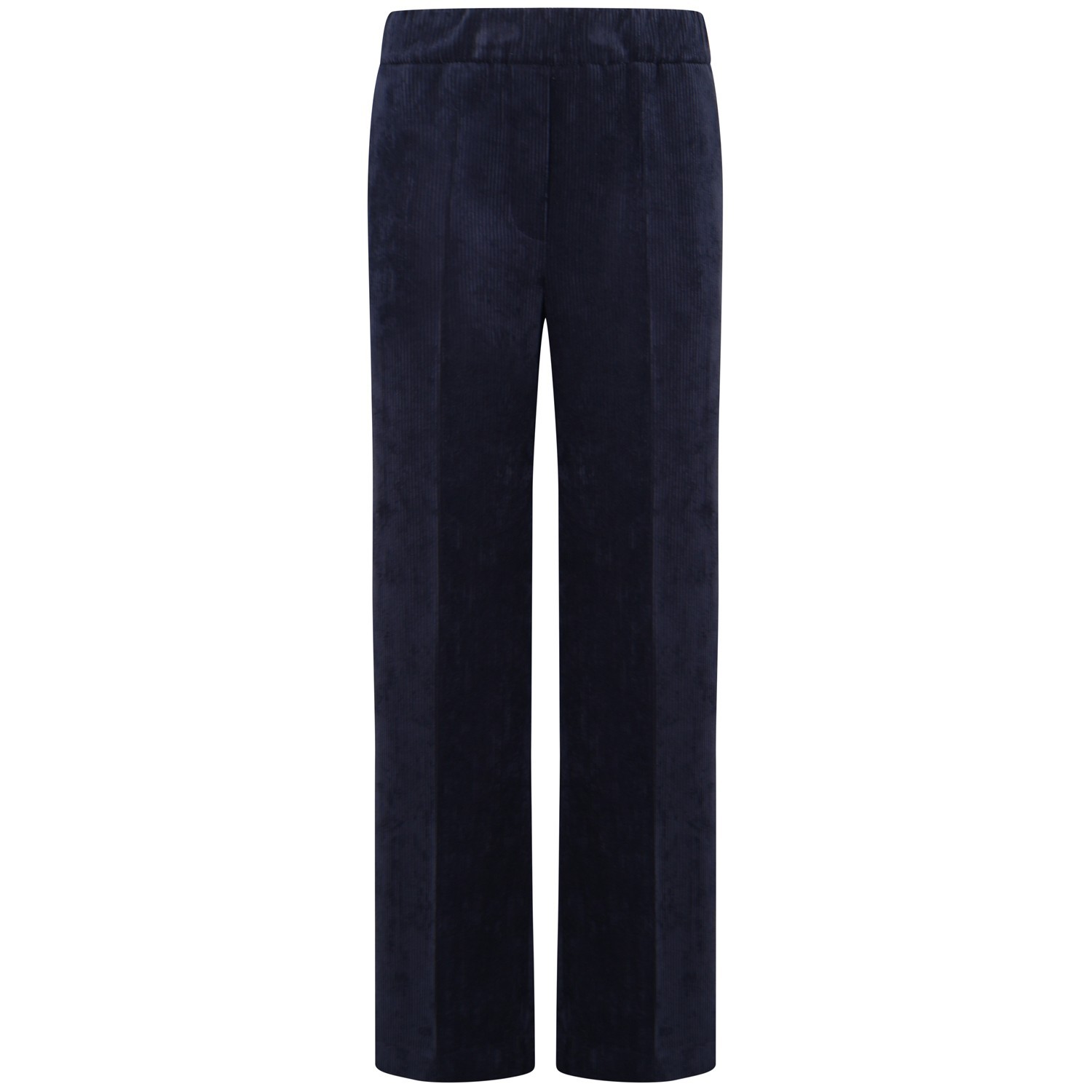 Pantalone blu in velluto per donna 2