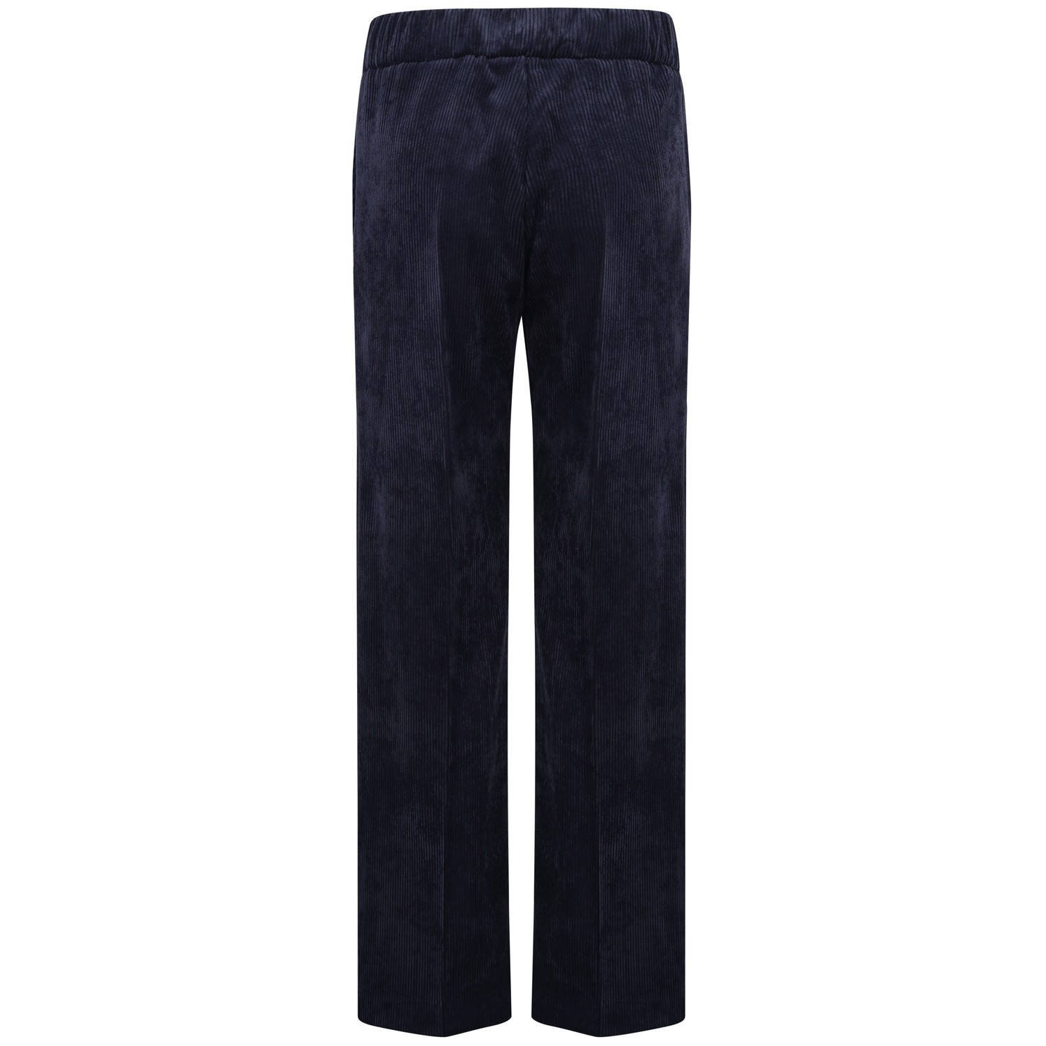 Pantalone blu in velluto per donna