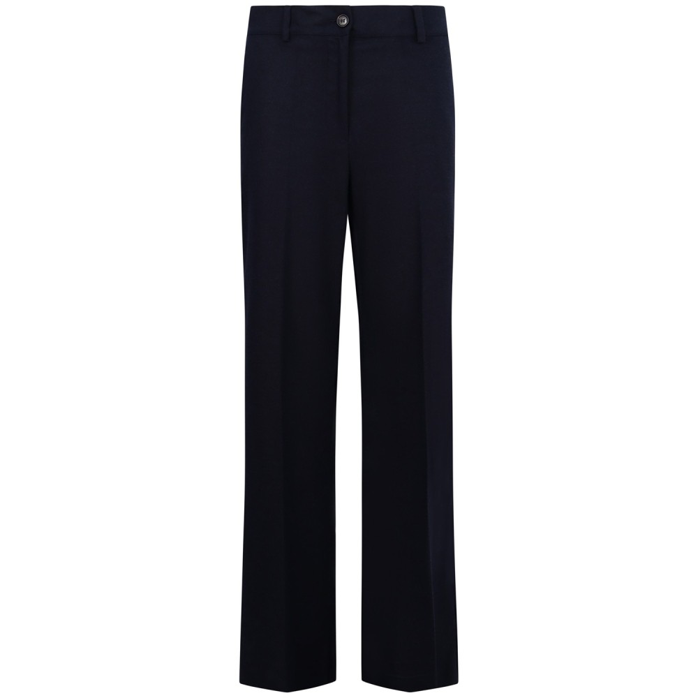 Pantalone in lana blu per donna
