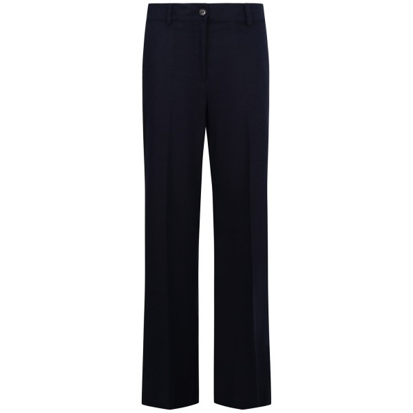 Pantalone in lana blu per donna