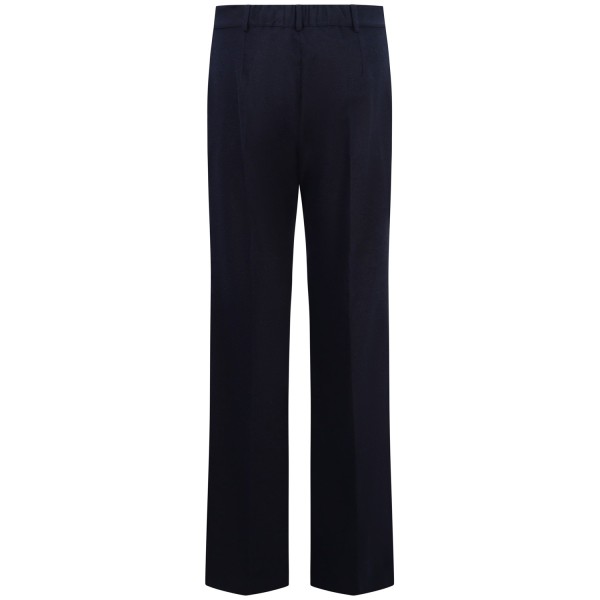 Pantalone in lana blu per donna