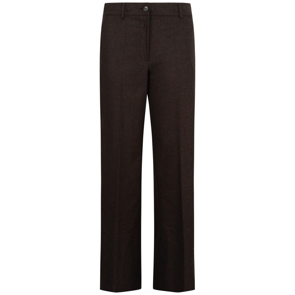 Pantalone in lana marrone per donna