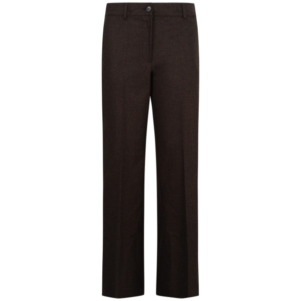 Pantalone in lana marrone per donna