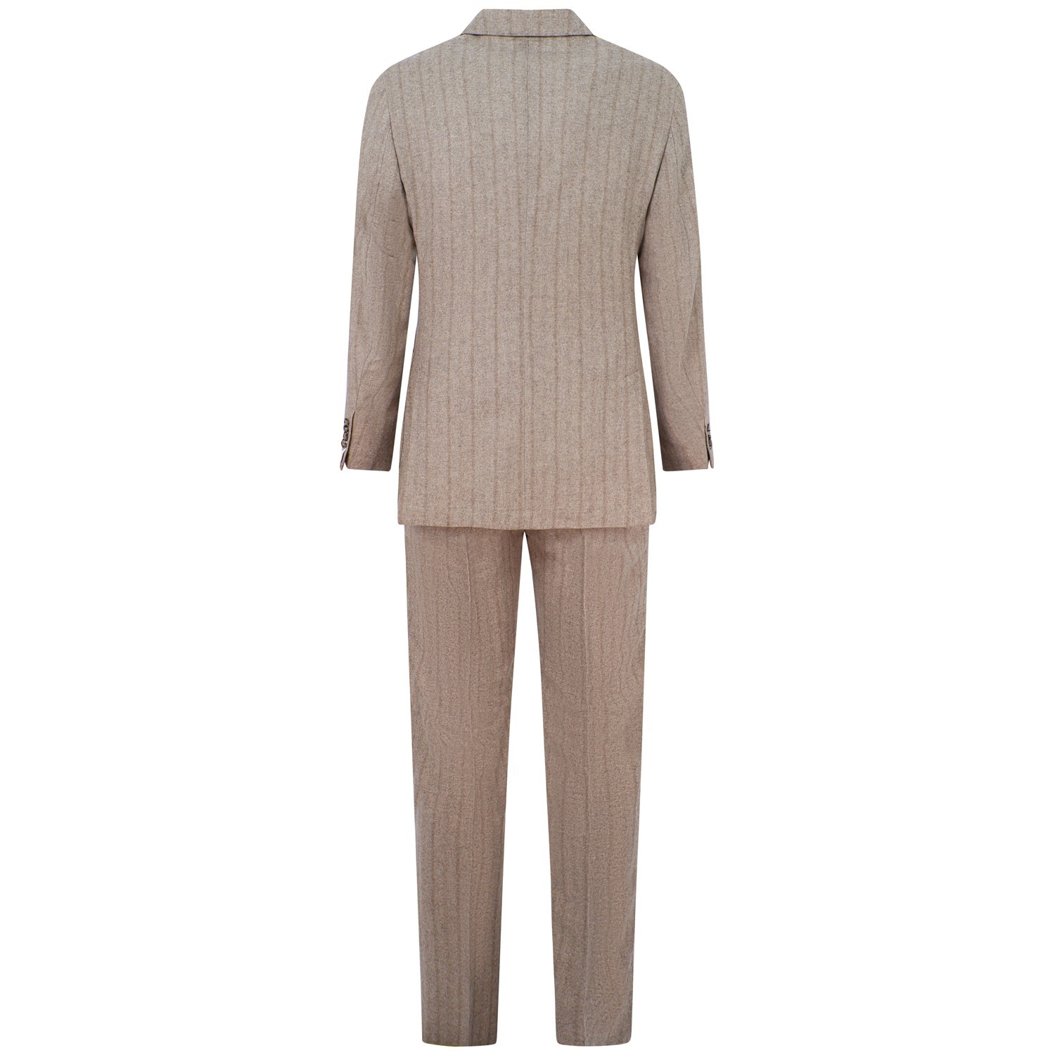 Completo beige gessato per uomo