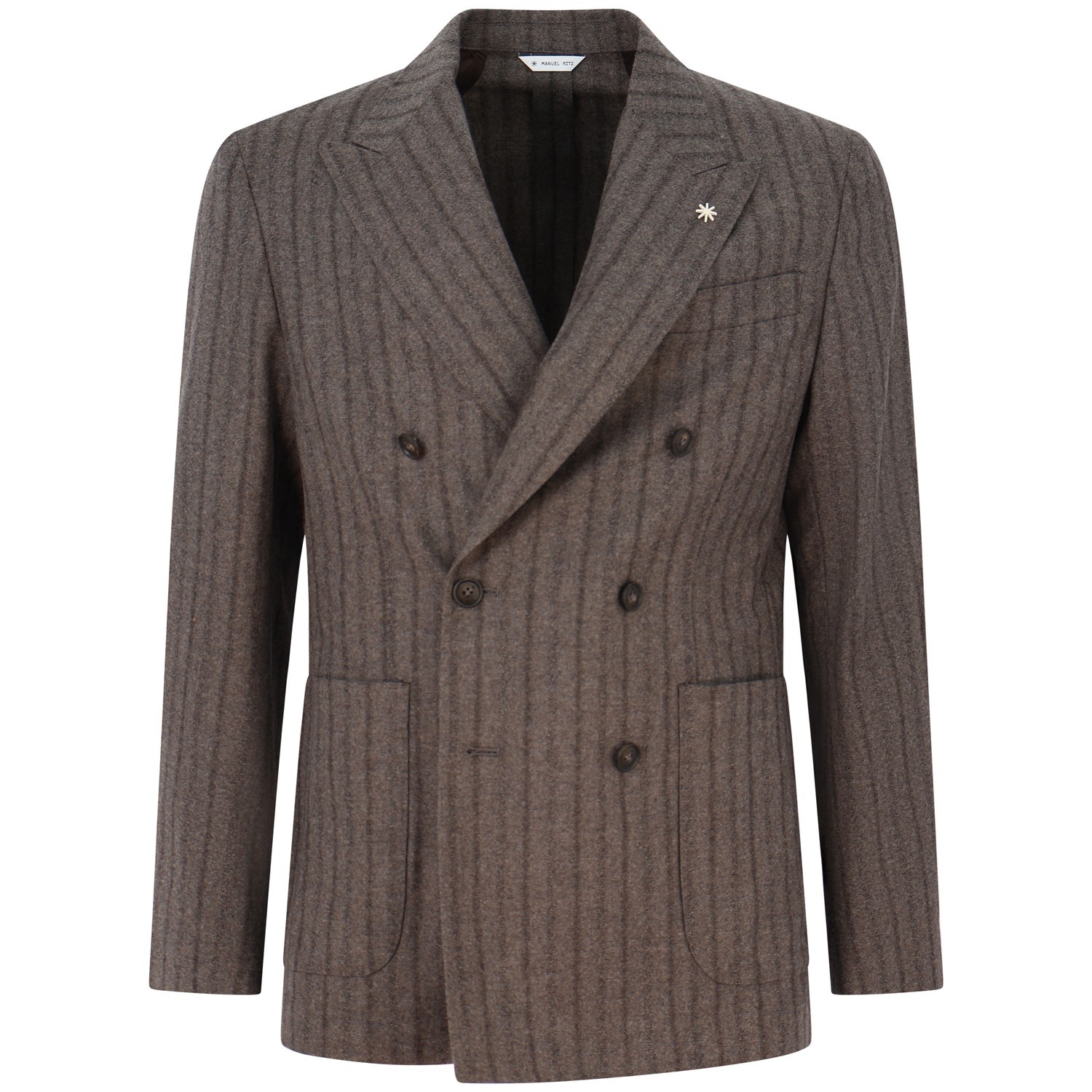 Completo marrone gessato per uomo