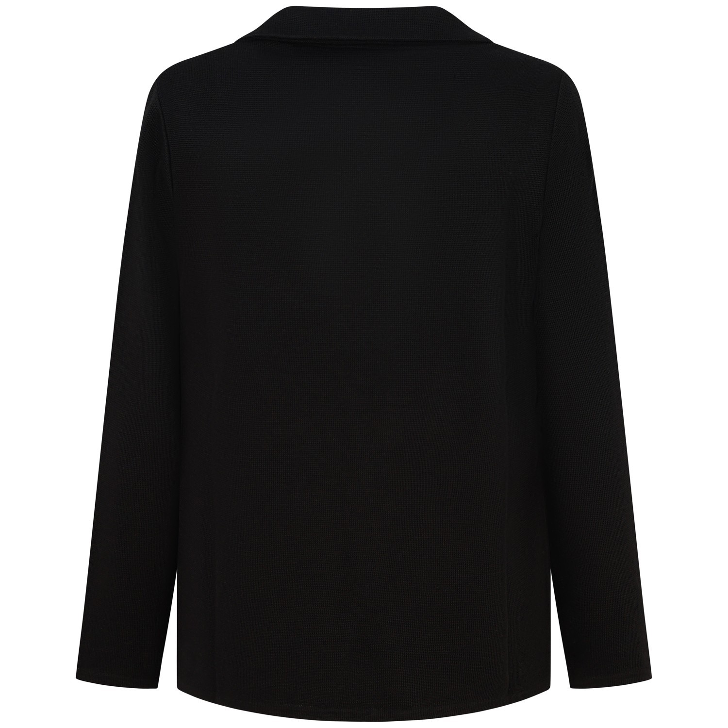 Giacca nera in maglia per uomo 2