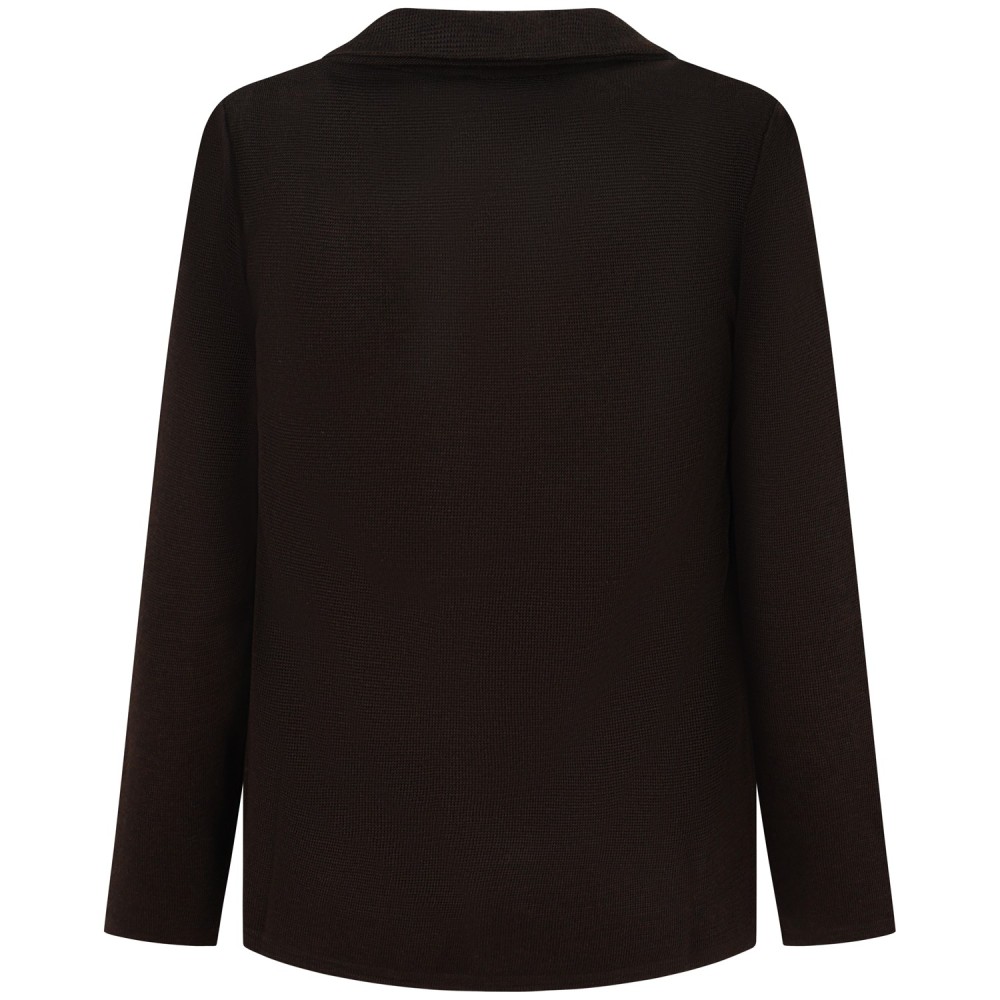Giacca marrone in maglia per uomo