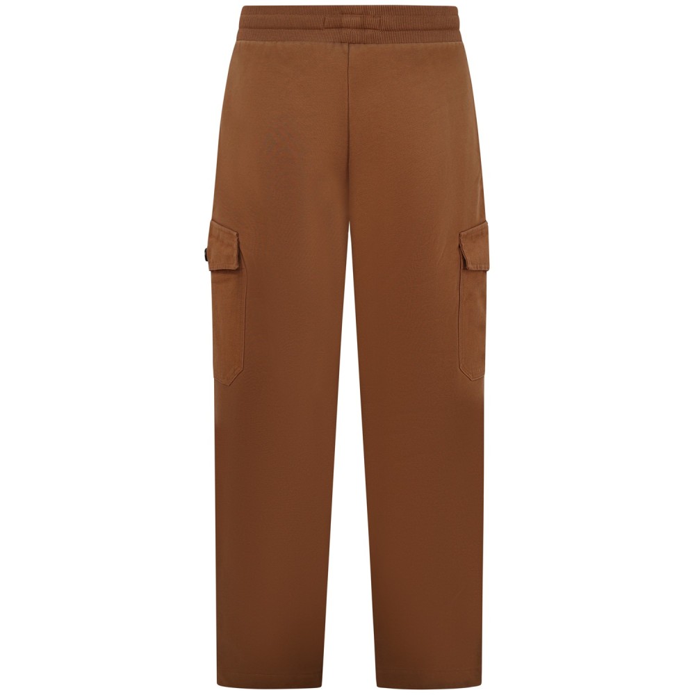Pantalone tuta marrone con zip per uomo