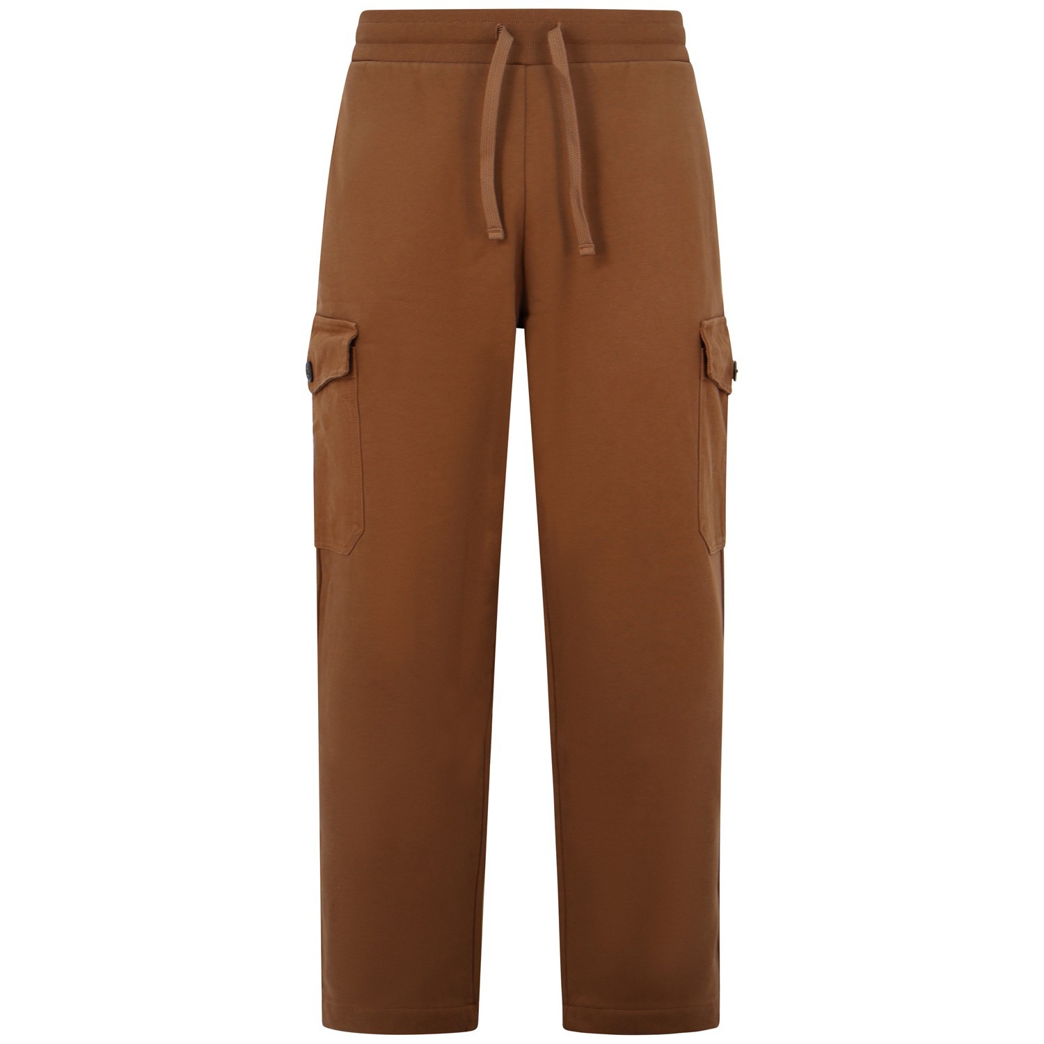 Pantalone tuta marrone con zip per uomo