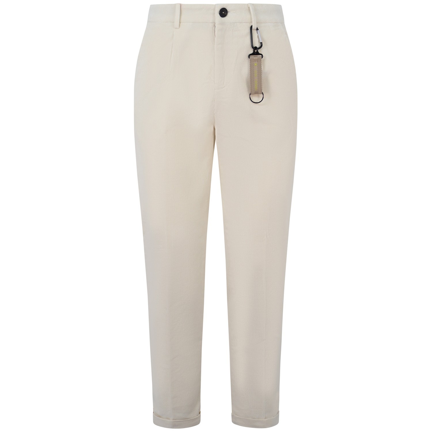 Pantalone bianco in velluto a costine per uomo