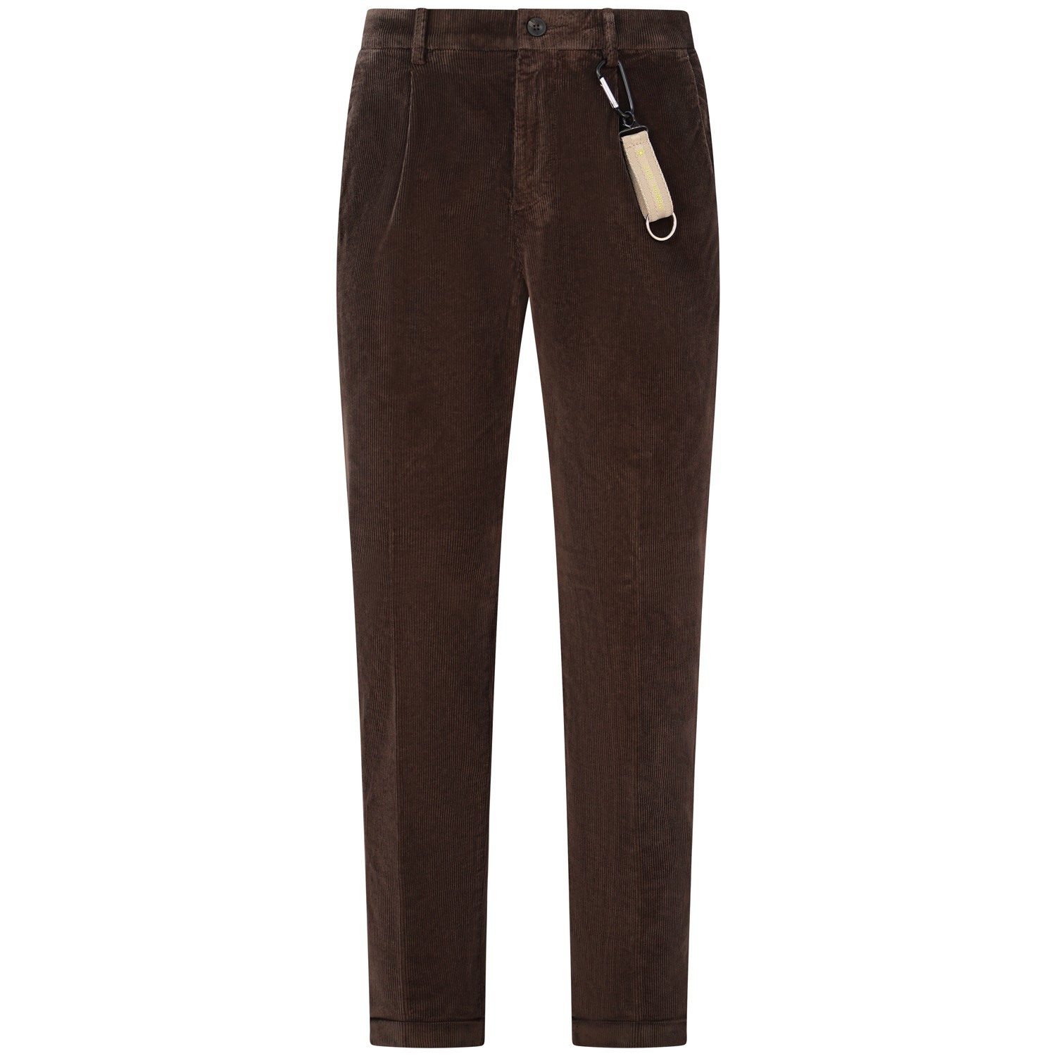 Pantalone marrone in velluto a costine per uomo
