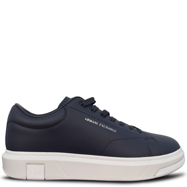 Sneakers blu con mini logo per uomo