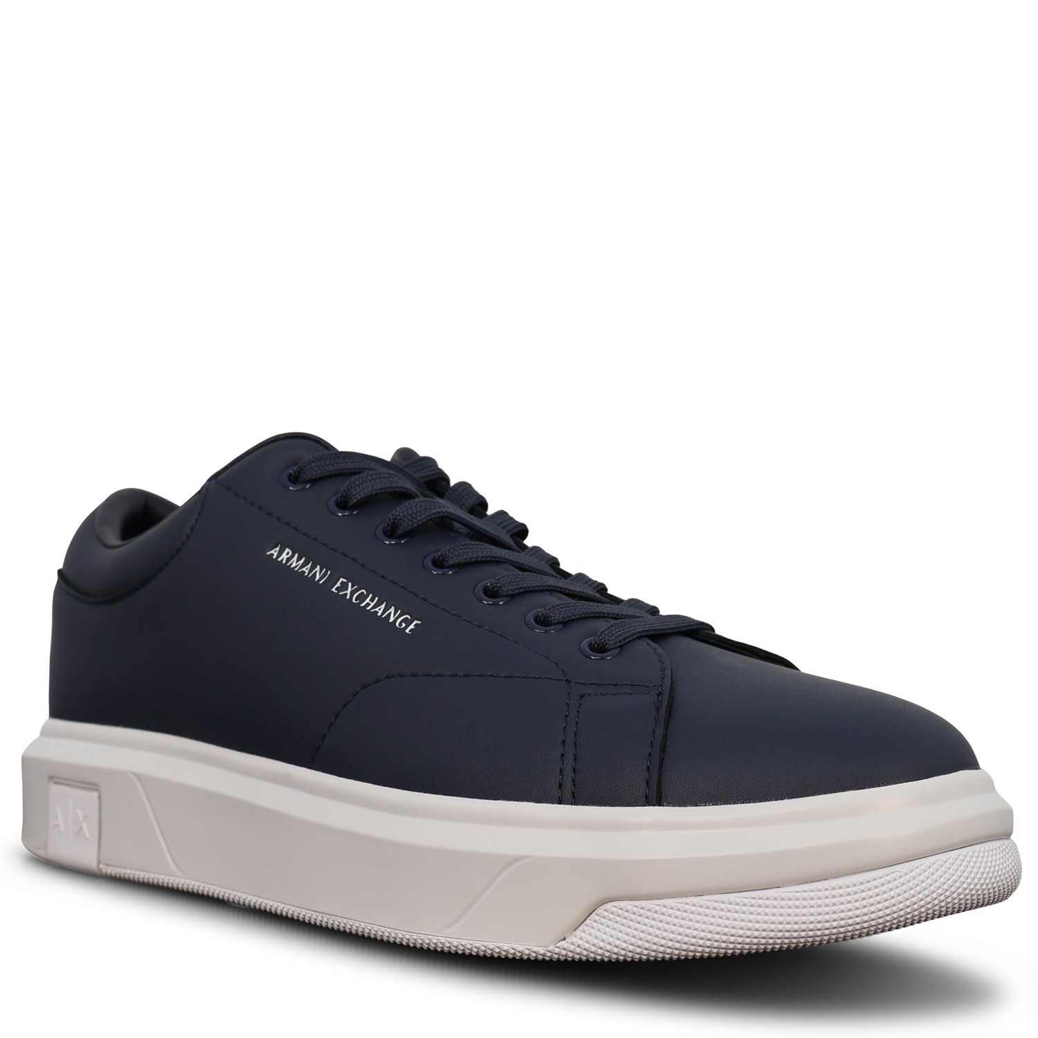 Sneakers blu con mini logo per uomo 2