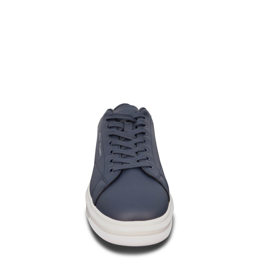 Sneakers blu con mini logo per uomo