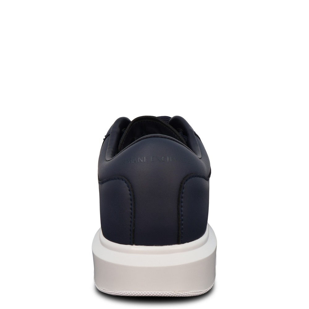 Sneakers blu con mini logo per uomo