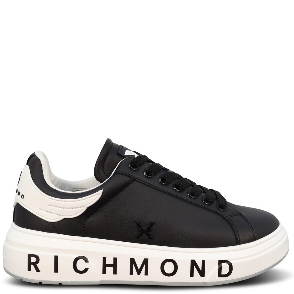 Sneakers nera con logo per uomo