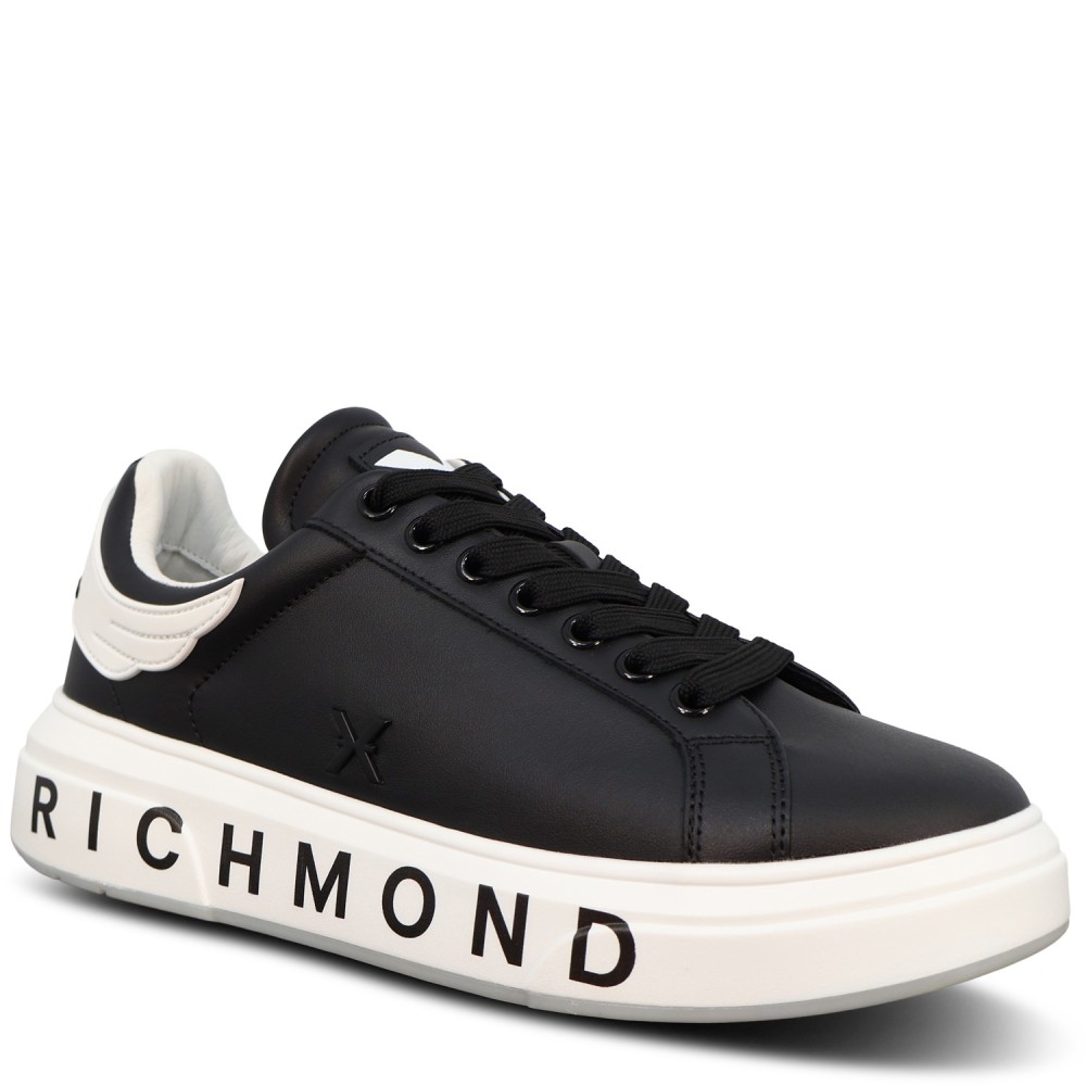 Sneakers nera con logo per uomo