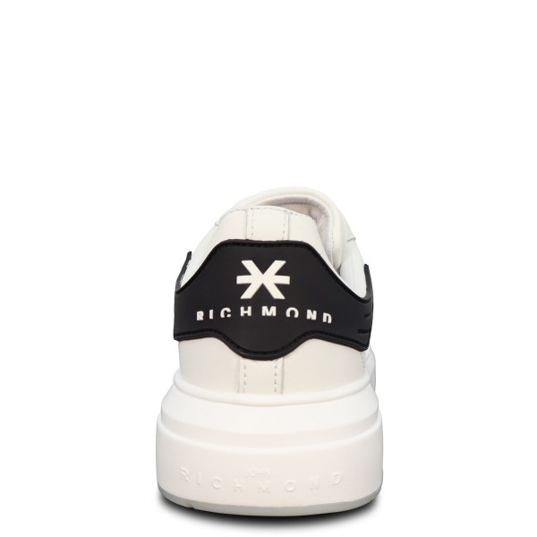 Sneakers bianca con mini logo per uomo