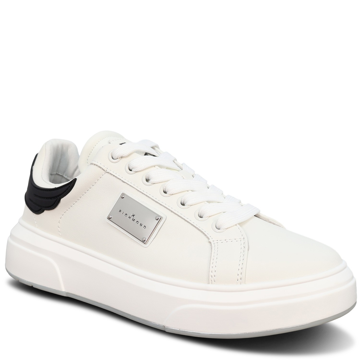 Sneakers bianca con mini logo per uomo 2