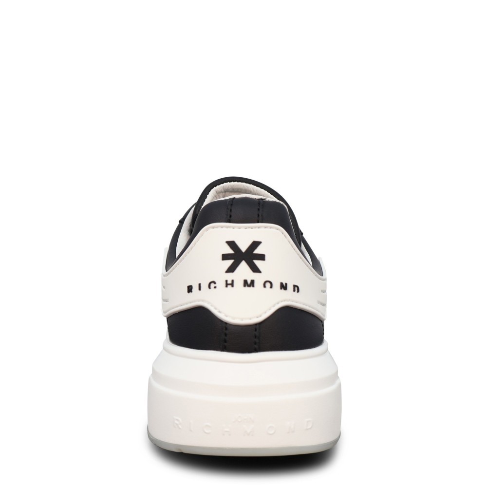 Sneakers nera con mini logo per uomo