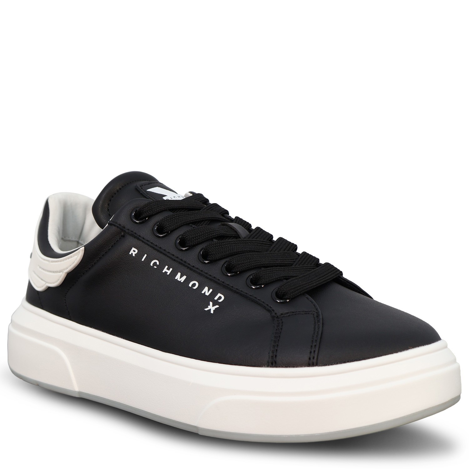 Sneakers nera con mini logo per uomo 2