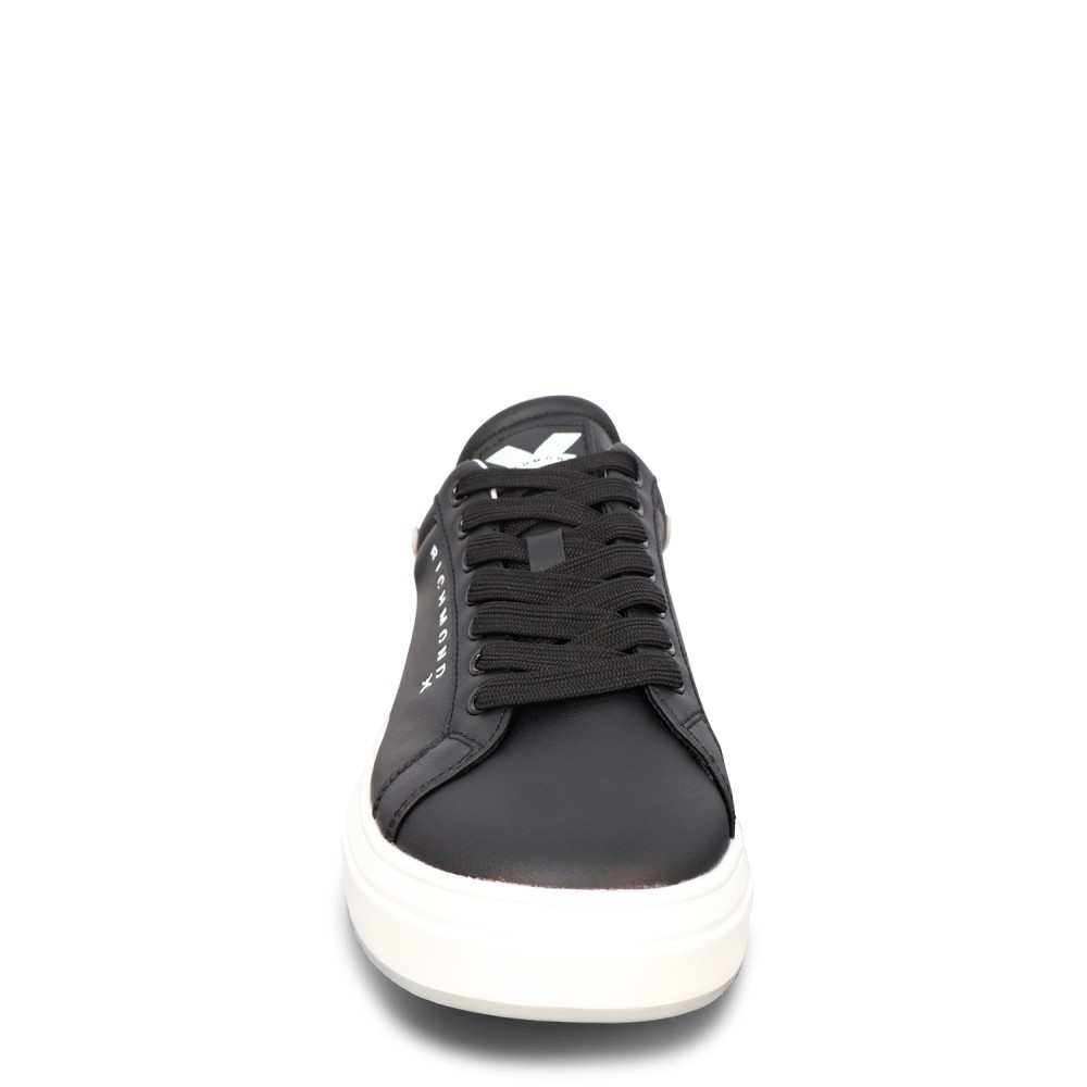 Sneakers nera con mini logo per uomo