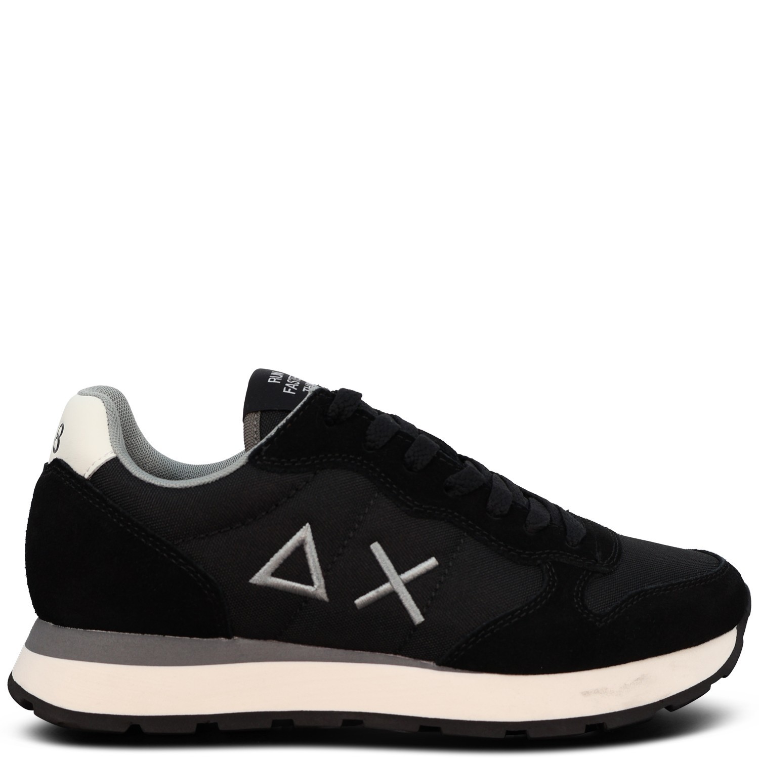 Sneakers nera con riporti bianchi per uomo