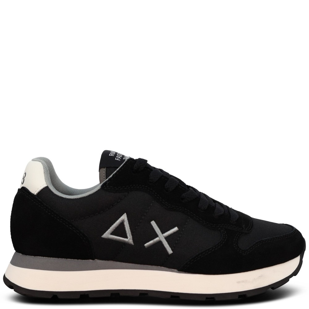Sneakers nera con riporti bianchi per uomo