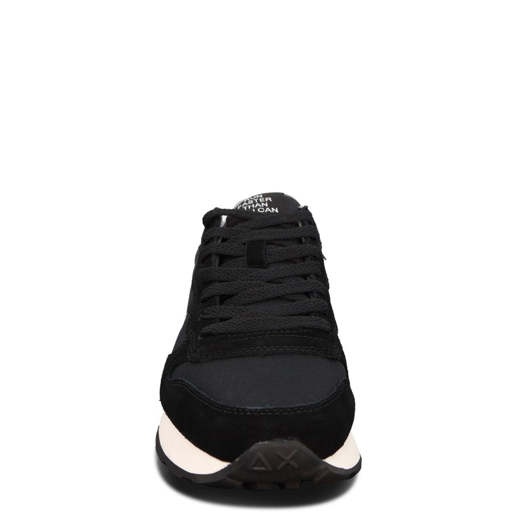 Sneakers nera con riporti bianchi per uomo
