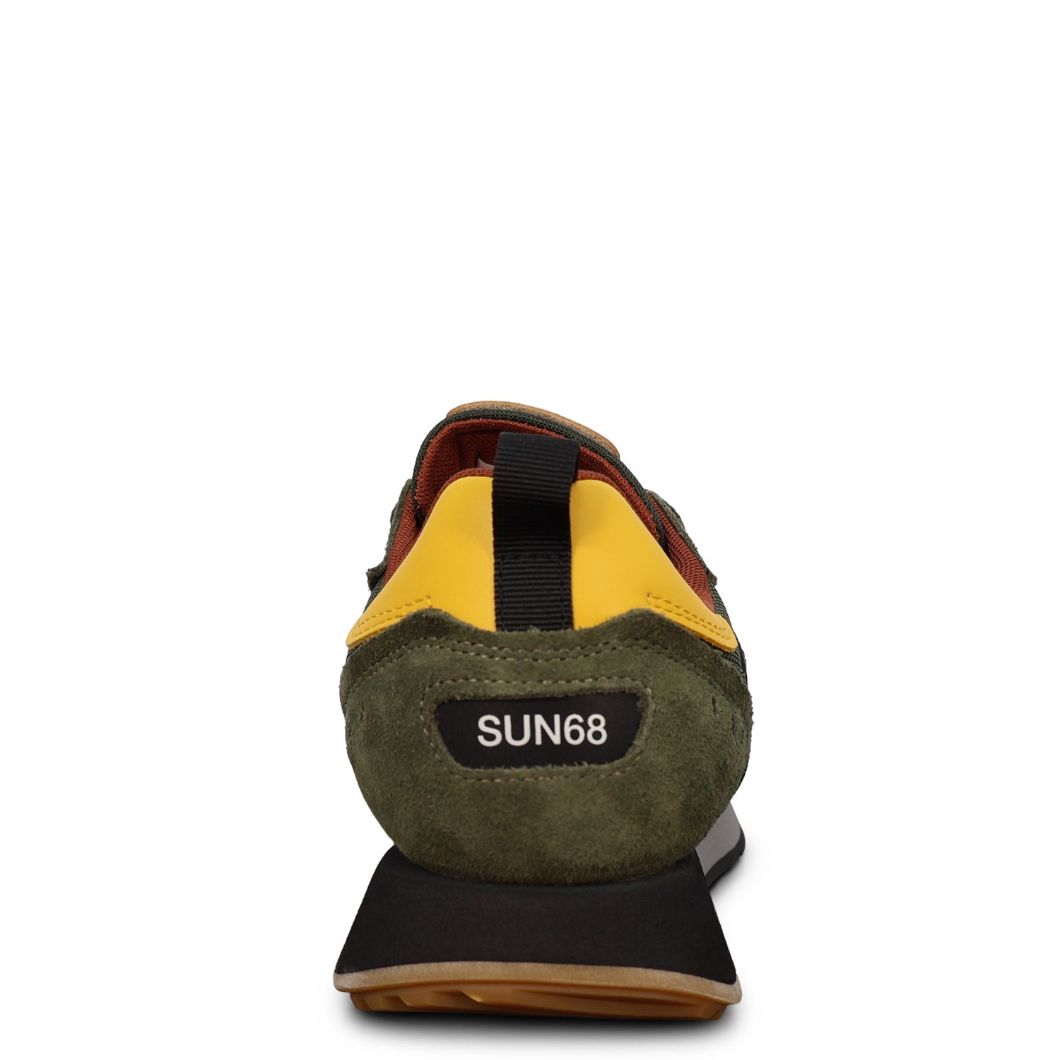 Sneakers verde con riporti grigi per uomo