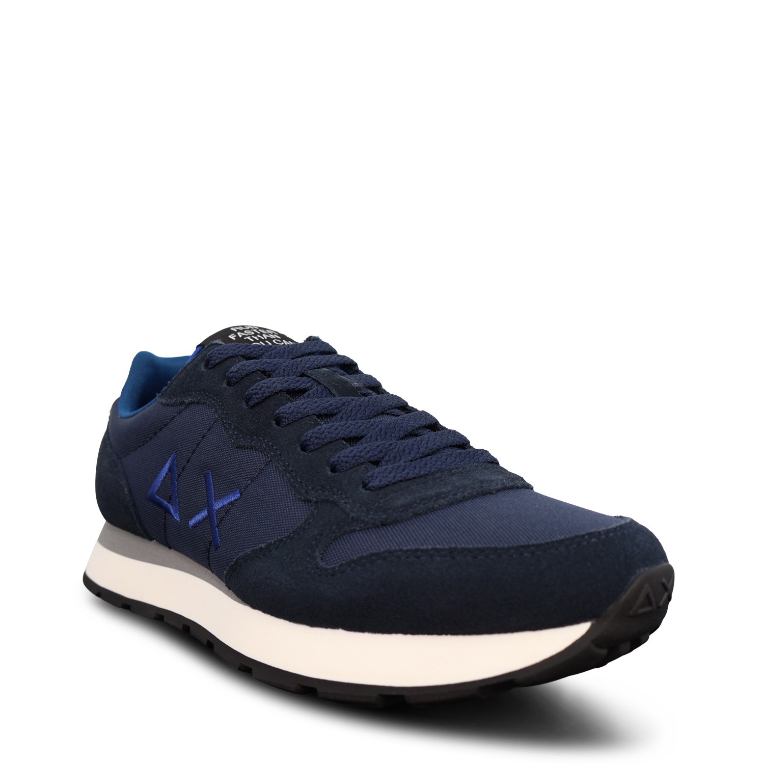 Sneakers blu con riporti bianchi per uomo 2