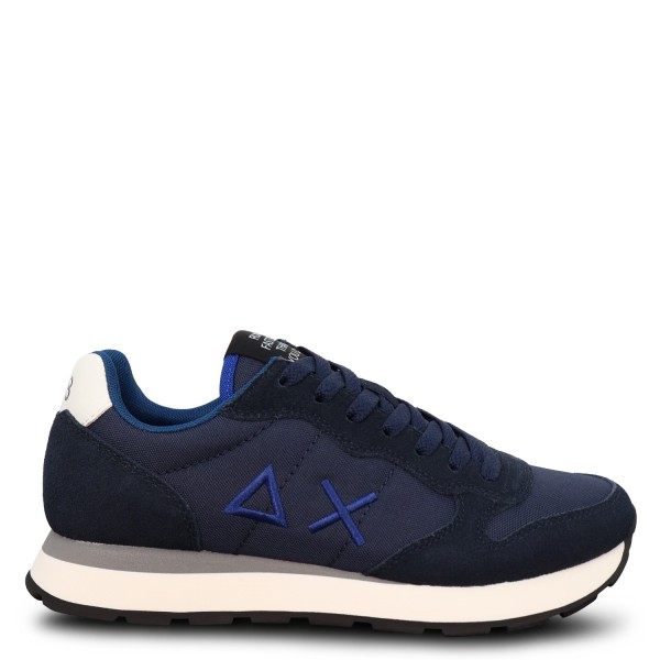 Sneakers blu con riporti bianchi per uomo