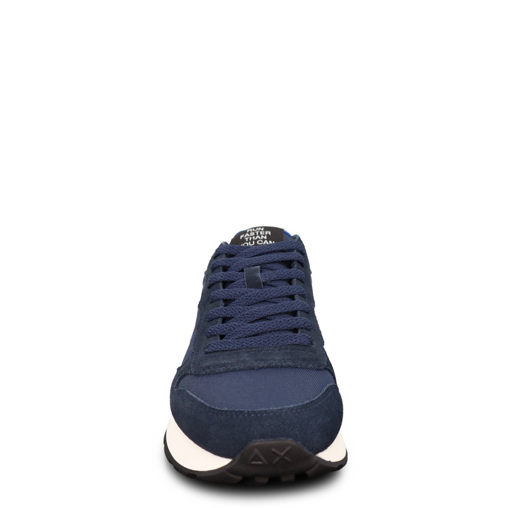 Sneakers blu con riporti bianchi per uomo