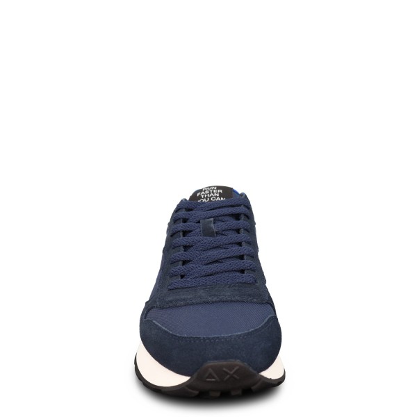 Sneakers blu con riporti bianchi per uomo