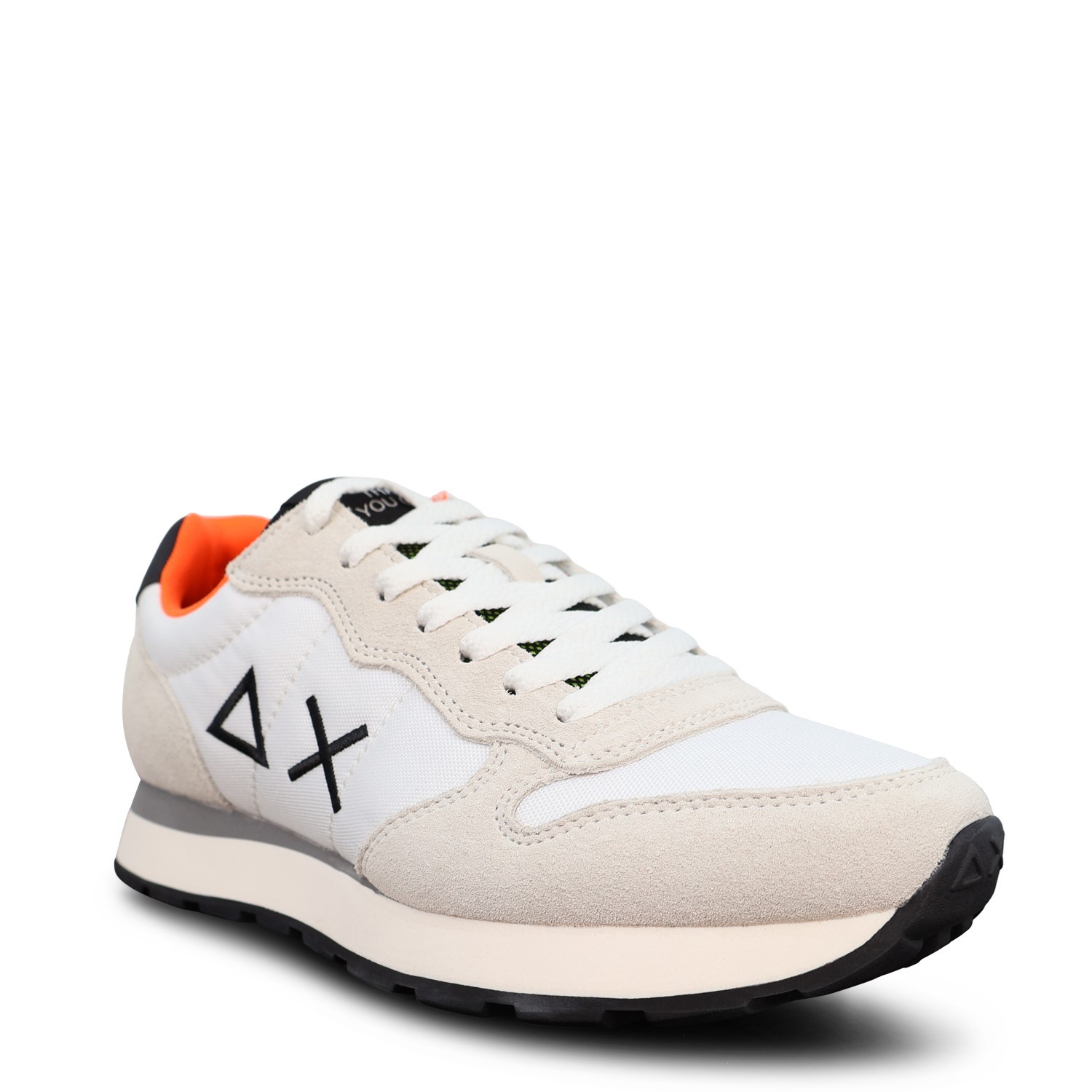 Sneakers bianca con riporti fluo per uomo 2