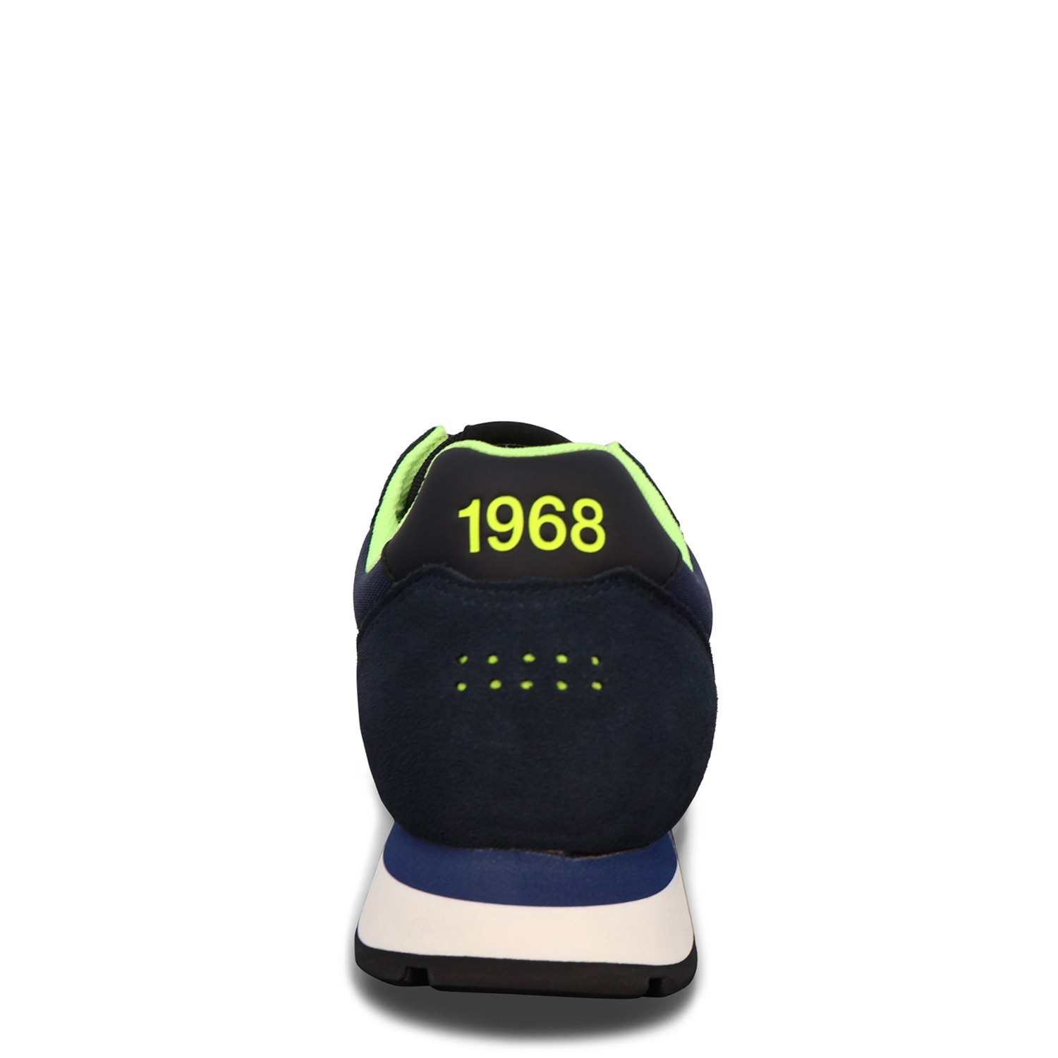 Sneakers blu con riporti fluo per uomo