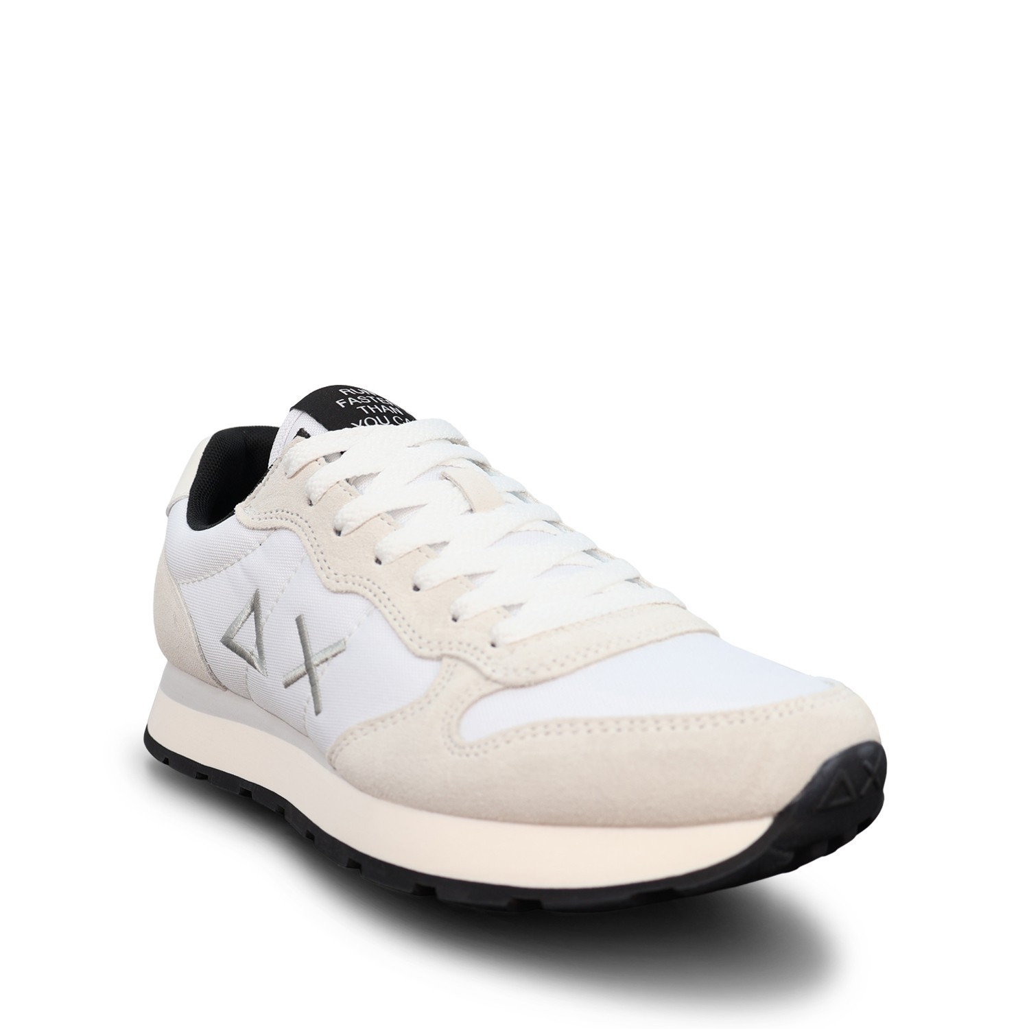 Sneakers bianca con riporti grigi per uomo 2