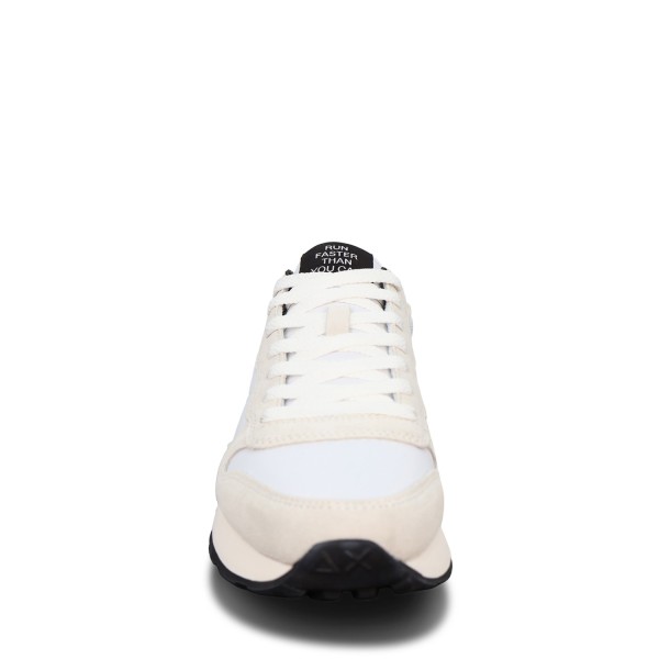 Sneakers bianca con riporti grigi per uomo