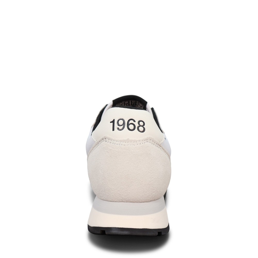 Sneakers bianca con riporti grigi per uomo