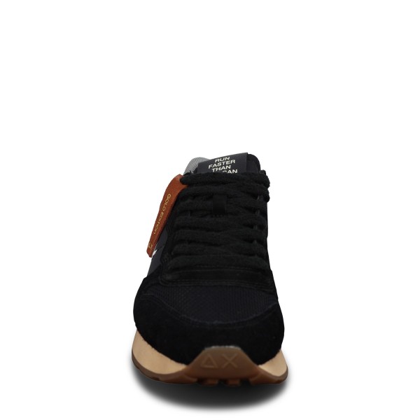 Sneakers nera con riporti per uomo