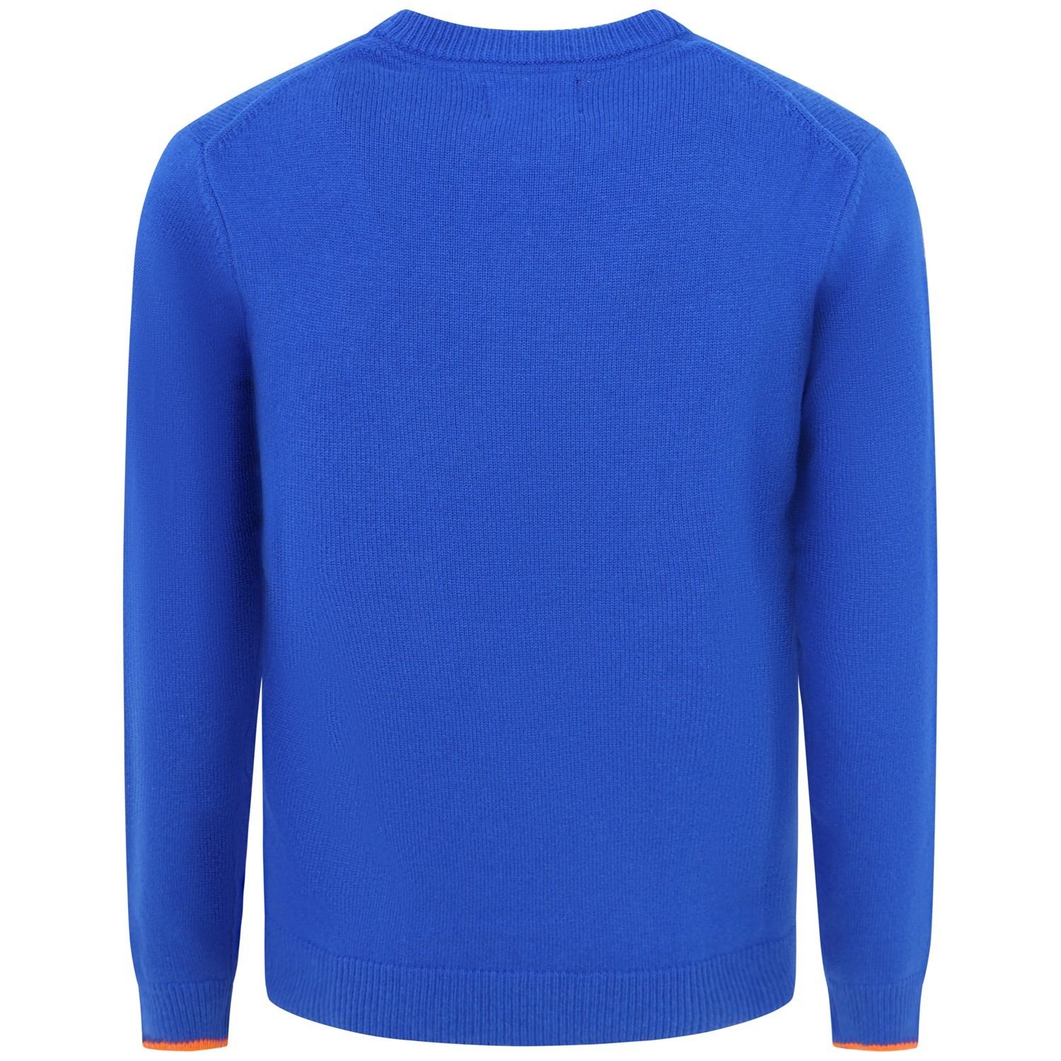 Maglione blu elettrico con mini logo per uomo 2