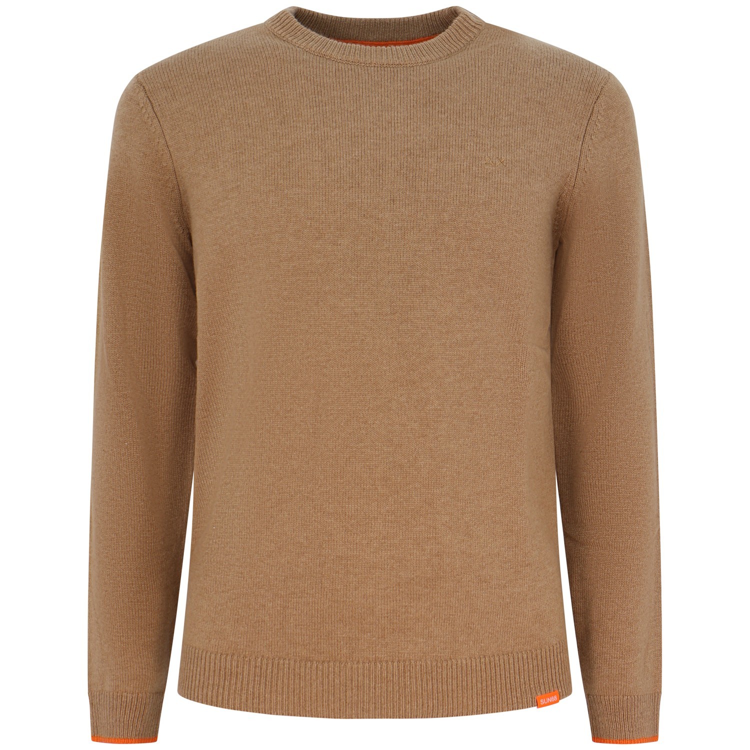 Maglione beige con mini logo per uomo