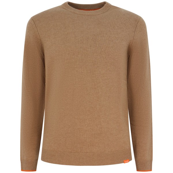 Maglione beige con mini logo per uomo
