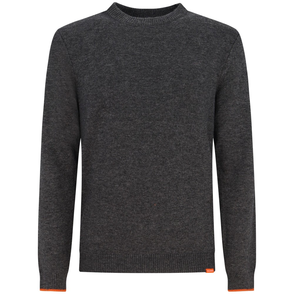 Maglione grigio con mini logo per uomo