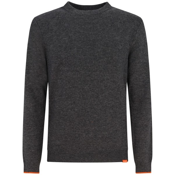 Maglione grigio con mini logo per uomo