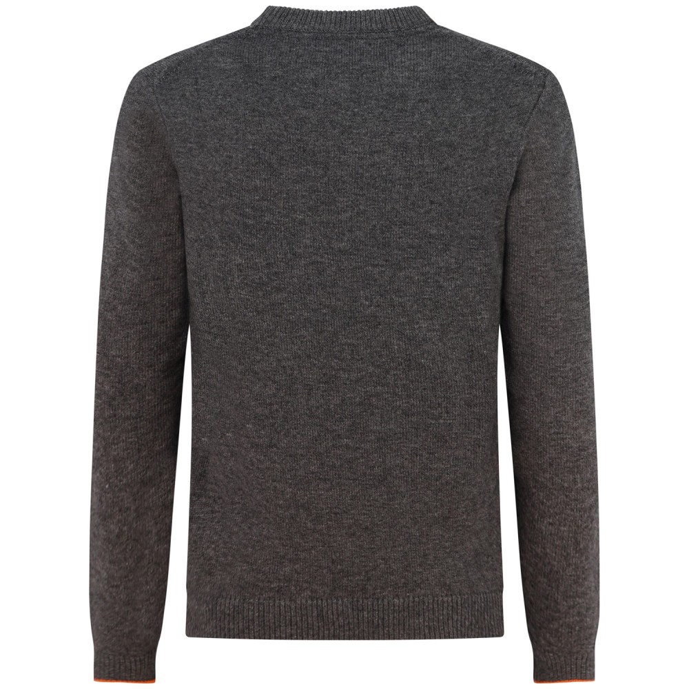 Maglione grigio con mini logo per uomo