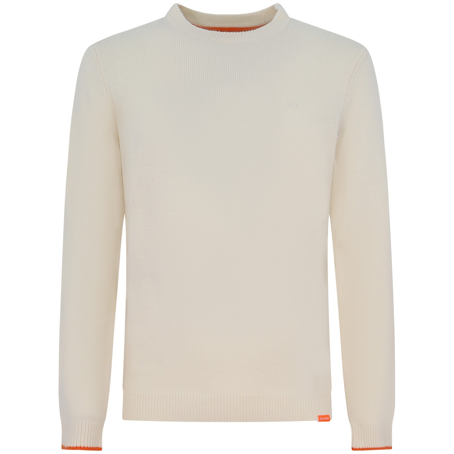 Maglione bianco con mini logo per uomo