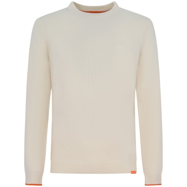 Maglione bianco con mini logo per uomo
